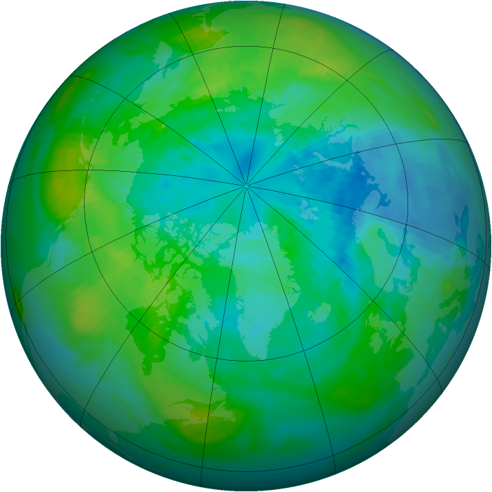 Arctic ozone map for 30 September 1981